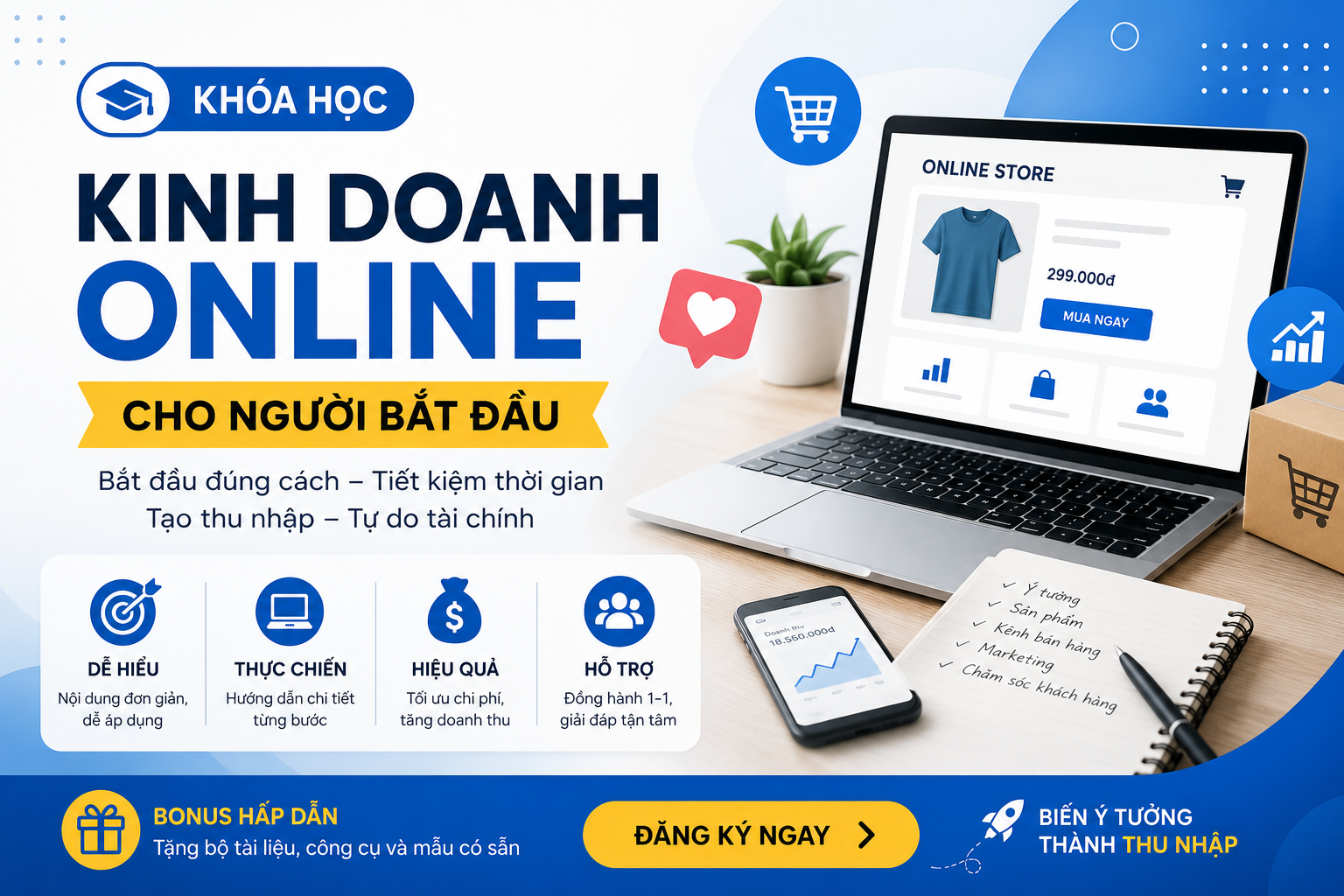 Khoá Học Kinh Doanh Online Tổng Quan